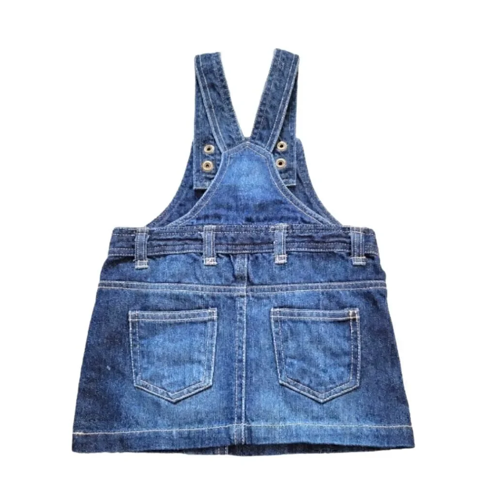 LN TOUGHSKINS DENIM OVERALL SKIRT SZ.3T